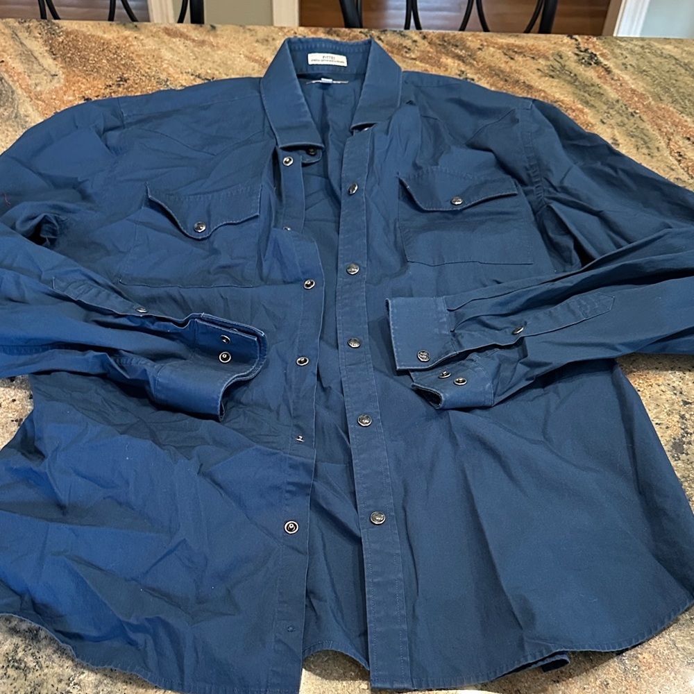 Express Men's Deep Blue Shirt Jacket